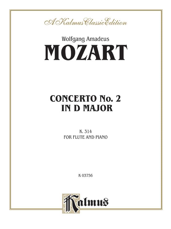 Flute Concerto No 2 In D Major K 314 Wolfgang Amadeus Mozart Solos