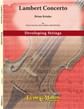 Lambert Concerto for Violin and String Orchestra
